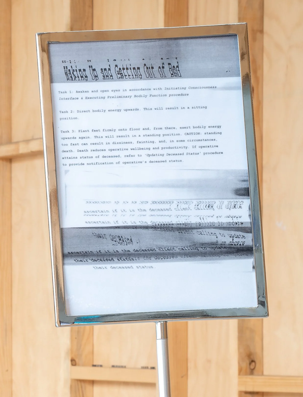  Photomontage, steel frames, aluminium bollards, plaster bases Edition of 20  Documentation by Keelan O’Hehir, 2019 