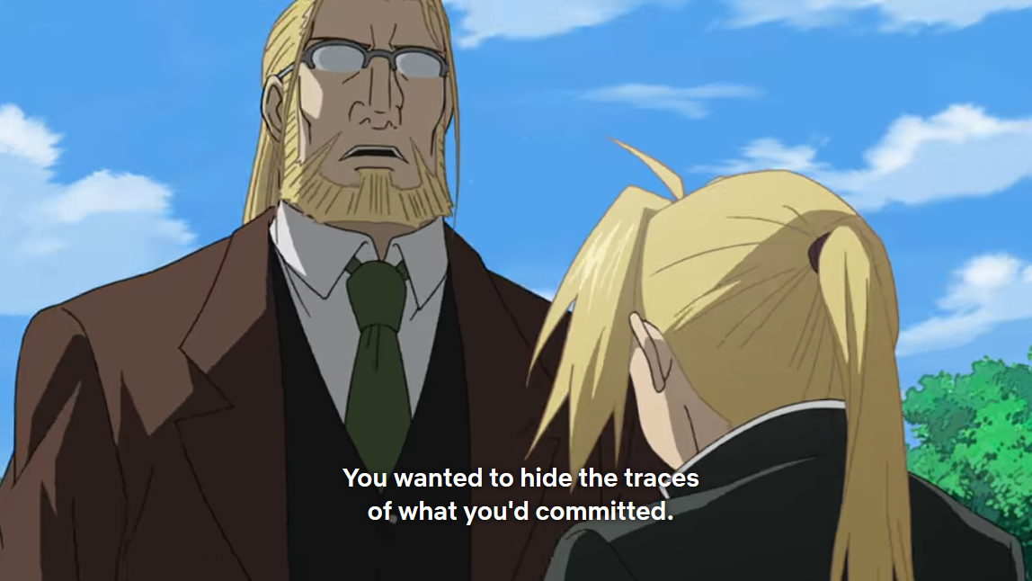 Fullmetal Alchemist Brotherhood S1E20: “Father Before the Grave” — Top  Level Canon