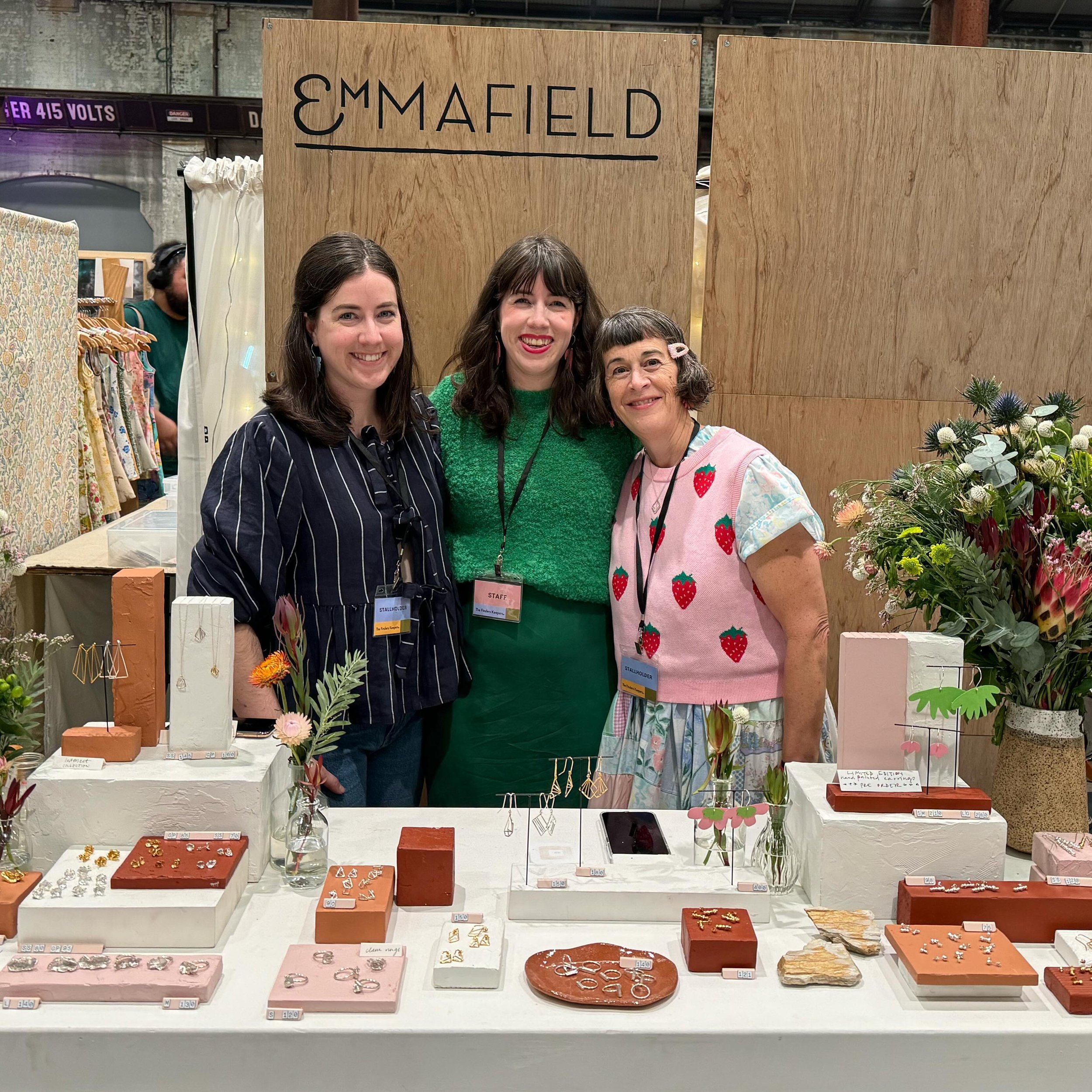 @finders_keepers design market is on this weekend!! 

I&rsquo;m hanging out with @grace_f92 and @lorifieldcreates and we&rsquo;ve got one more day to go 💚🩵🩷

#jewellery #designmarket #whatsonsydney #sydney #giftideas #carriageworks #handmadejewell