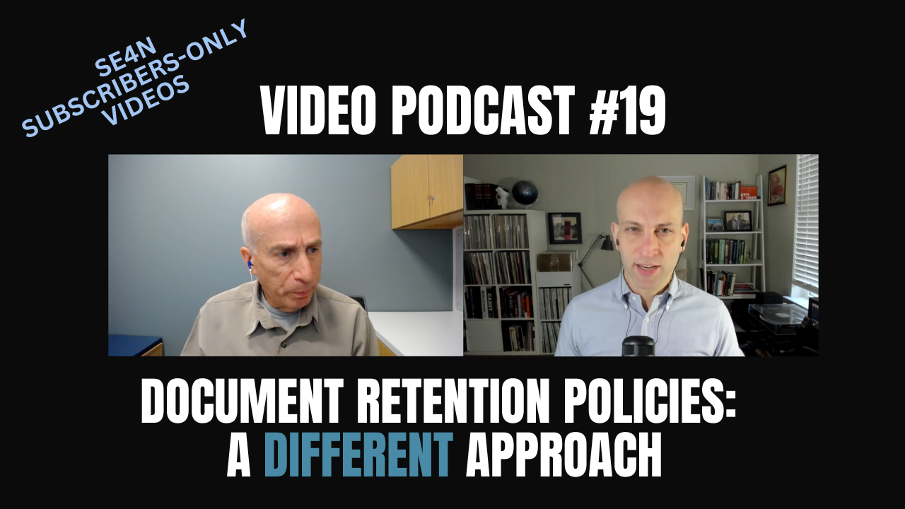Video Podcast: Making Document Retention and Destruction Policies Less Burdensome