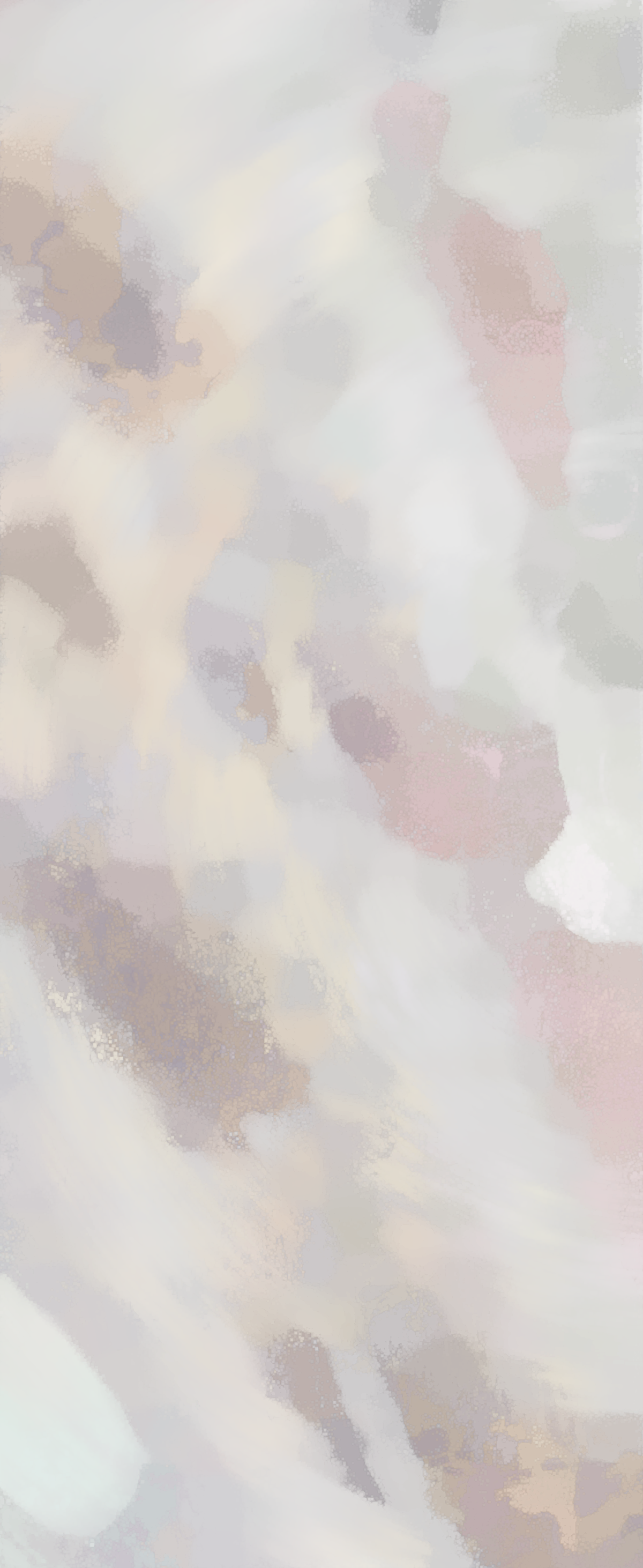 Abstract watercolor background in soft pastel shades of beige, pink, gray, and white. For the work Concerto Grosso No. 2, "Das Eismeer."