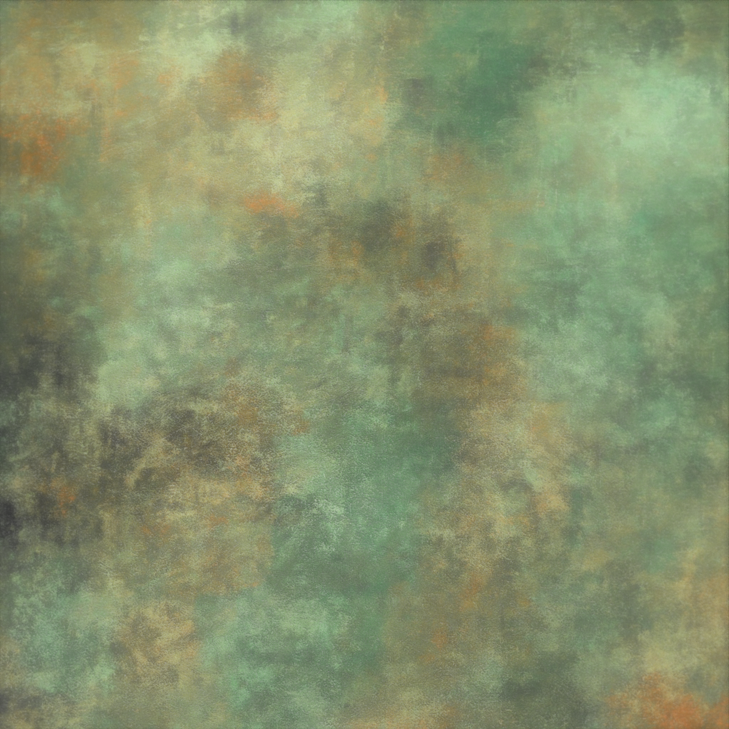 Abstract textured background with shades of green, yellow, orange, and black.