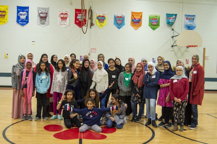A group of girls at an MFC youth event