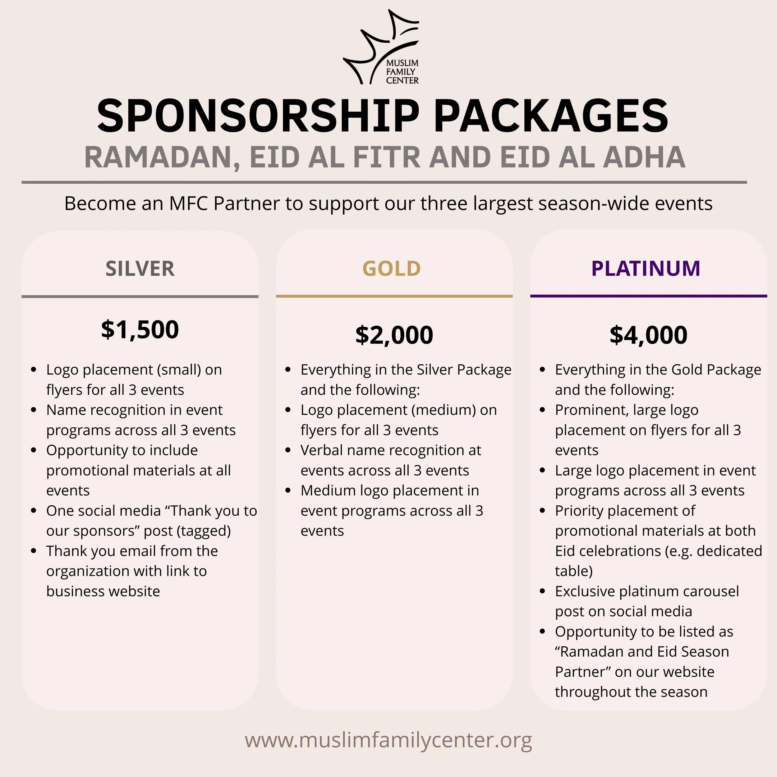 MFC’S RAMADAN EXPERIENCE, FUNDRAISER, AND EID Sponsorships