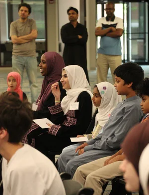 Maktab students with their work