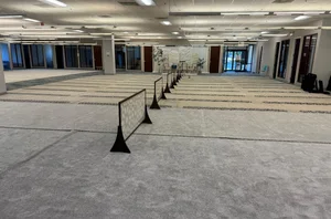 The open hall ready to be set up for an event