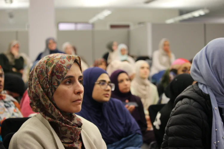 Community members listening