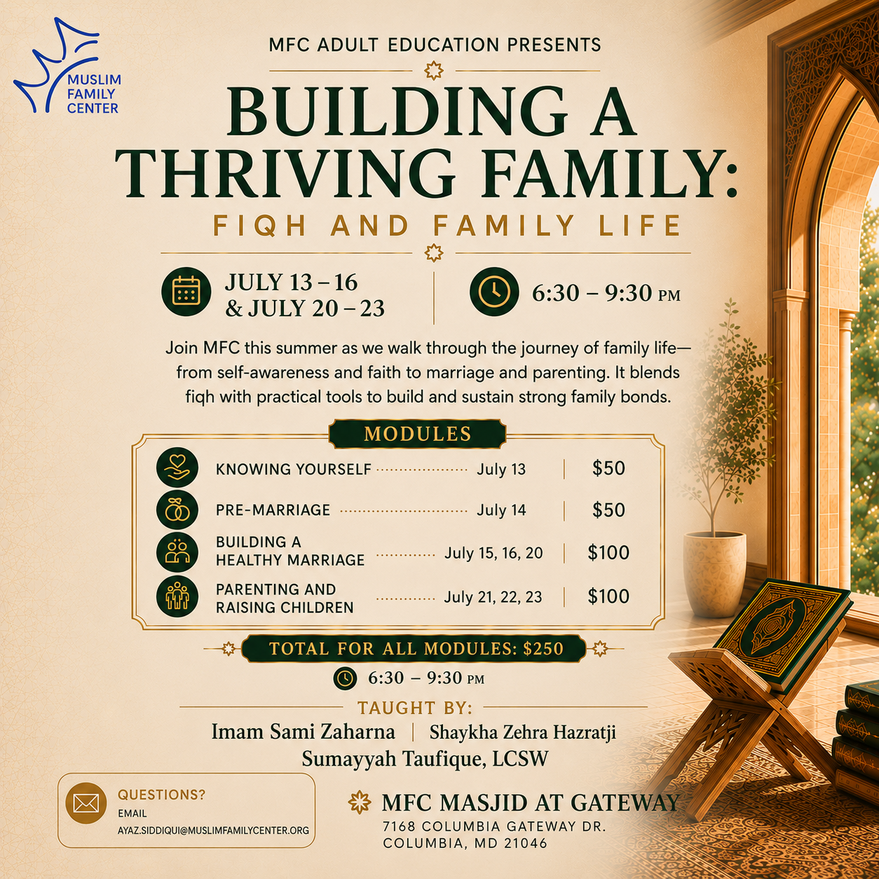 Building A Thriving Family: Fiqh and Family Life