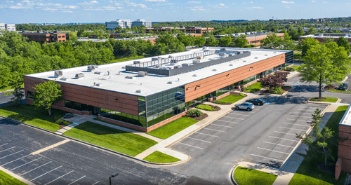 Aerial view of the MFC Gateway building in Columbia