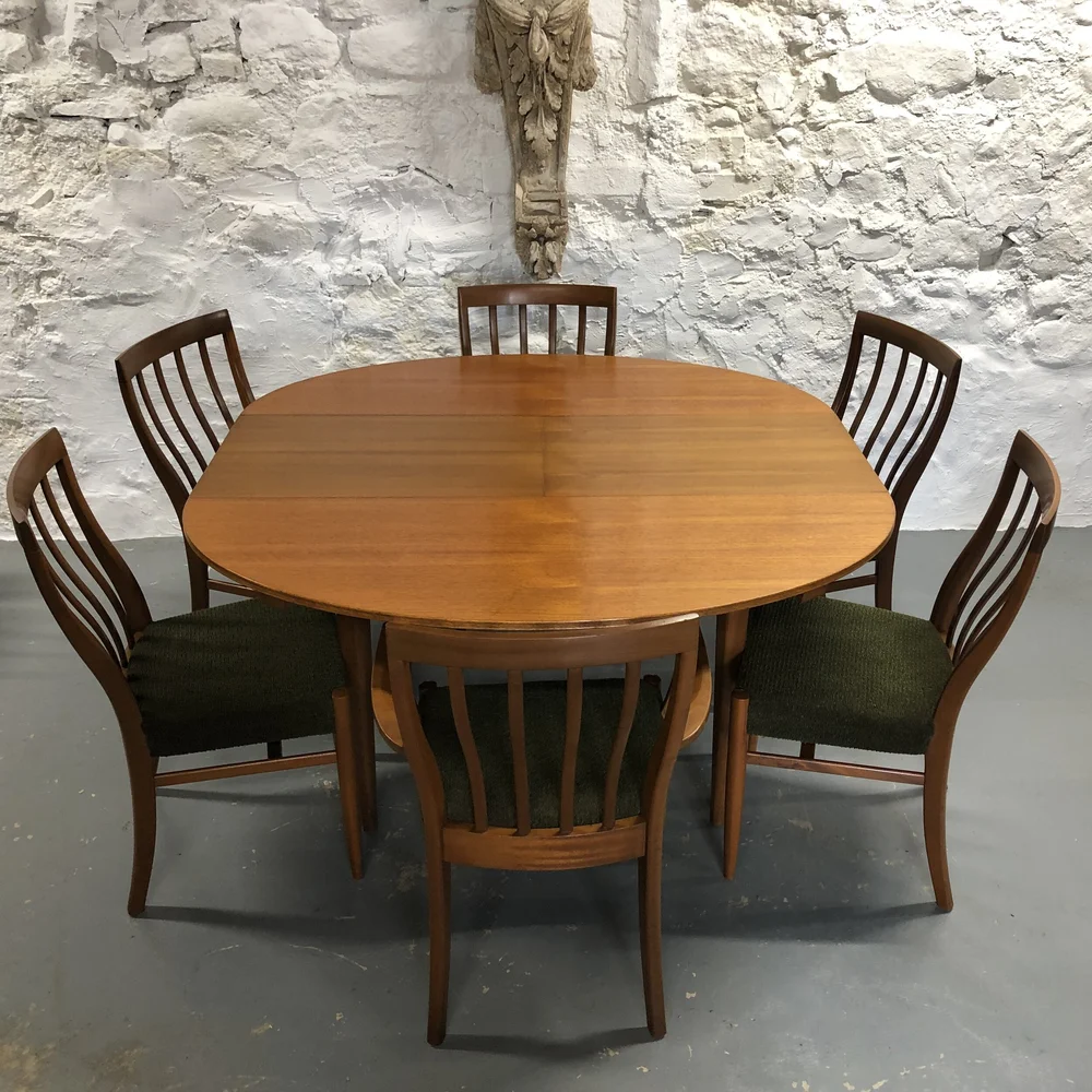 Vintage Greaves & Thomas Teak Dining Table And 6 Chairs — D4 Vintage
