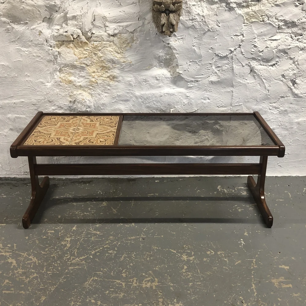 G Plan Coffee Table with ceramic tiled top 1970s — D4 Vintage, image size:1000x1000