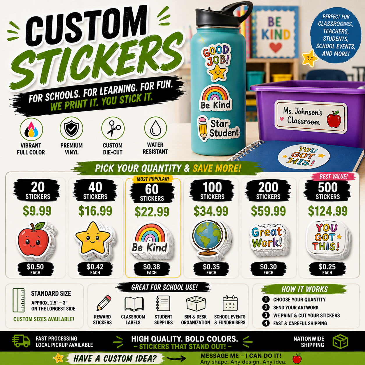 Custom Full-Color Vinyl Stickers