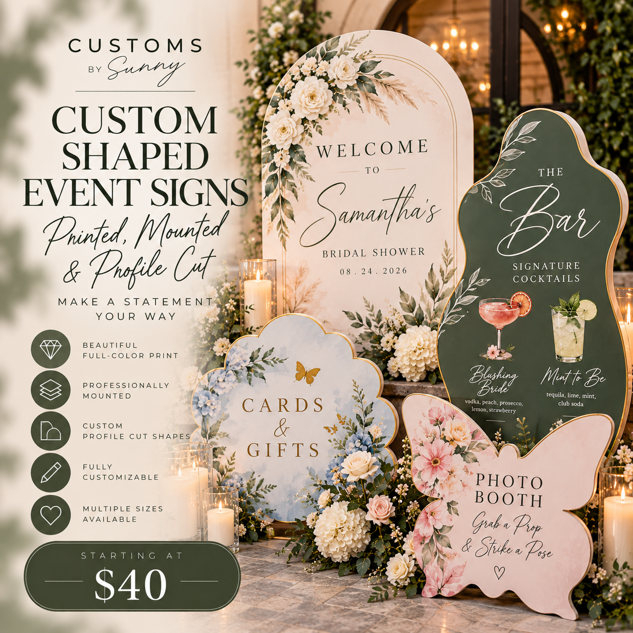 Custom-Shaped Event Sign | Profile Cut Personalized Sign
