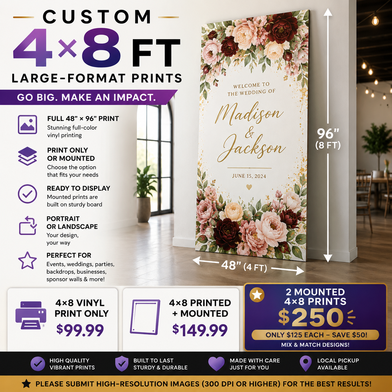 Custom 4×8 FT Large-Format Prints