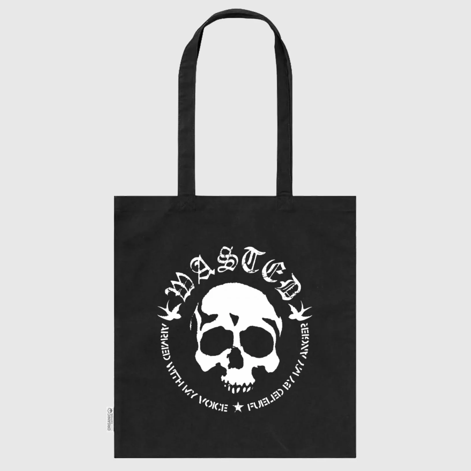 Wasted 'Skull' -kangaskassi, 100% luomupuuvillaa