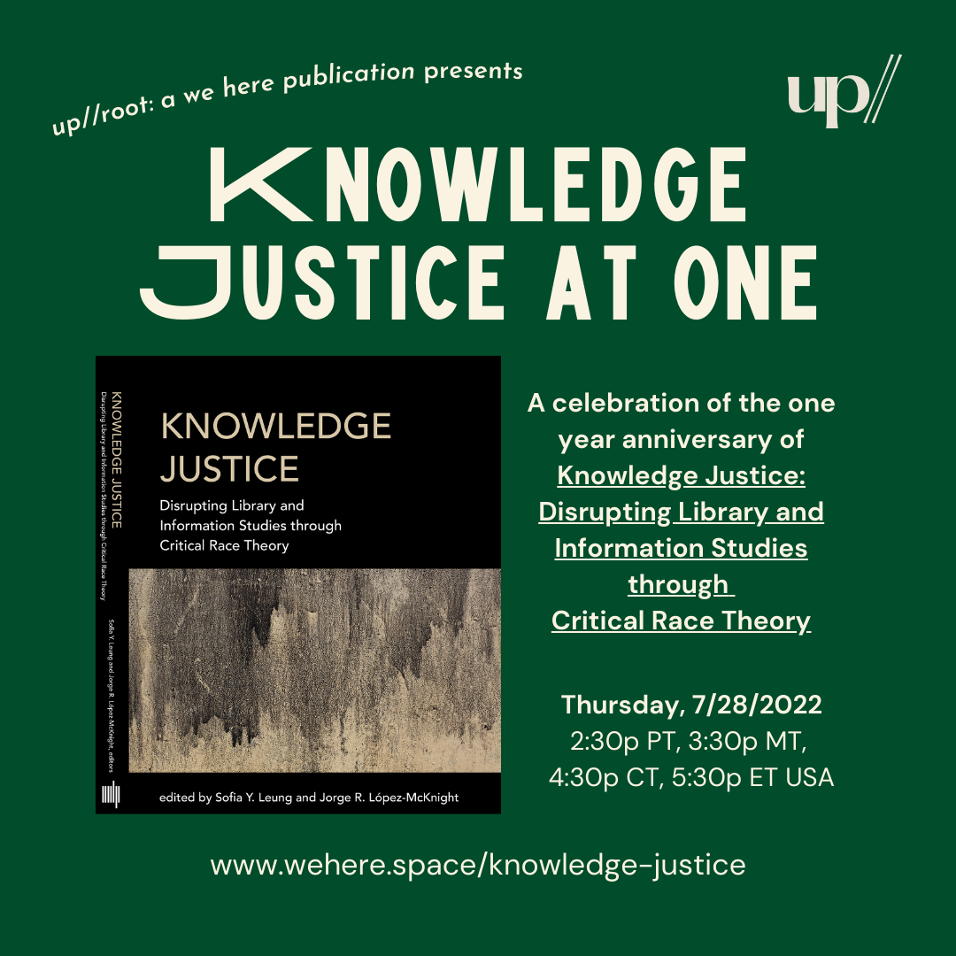 Knowledge Justice Event Series — we here