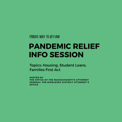 Pandemic Relief Resources Information Session - May 15 @11am