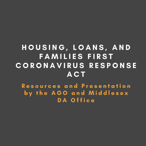 Resources on Housing, Rent, Mortgage, Student Loans, and Families First Coronavirus Response Act