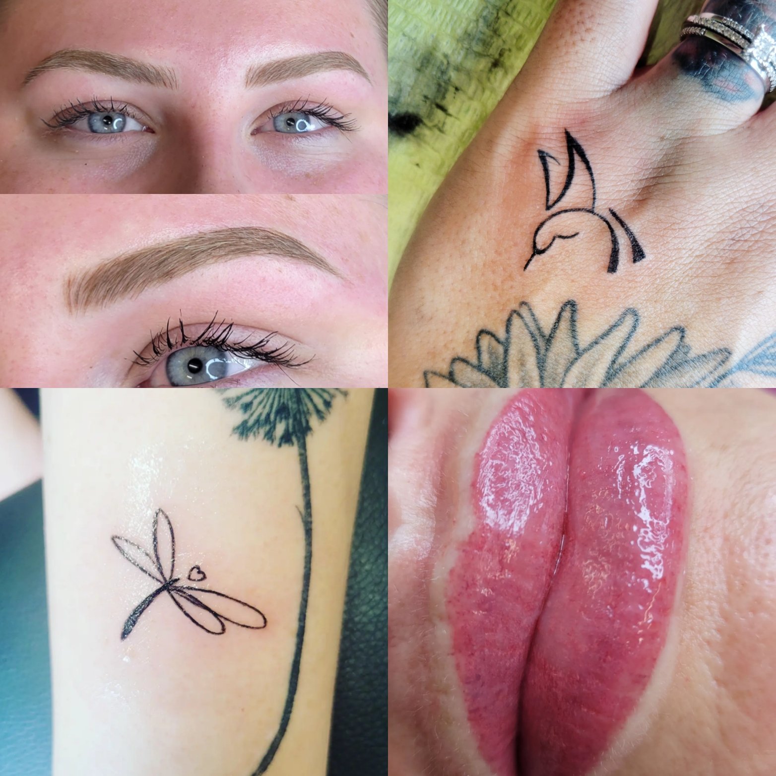 Tiny Tattoos Crown Lips Semi-Permanent Tattoo