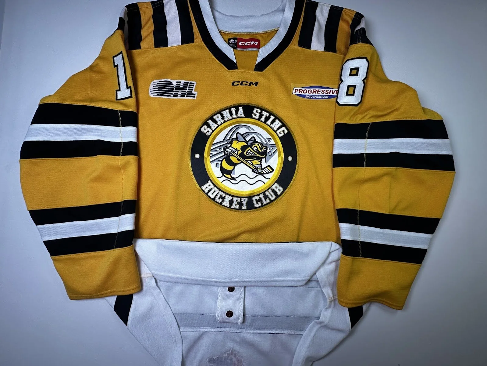 Sarnia Sting Carter Kostuch CCM Game worn 2024-25 Alternate Sz. 54