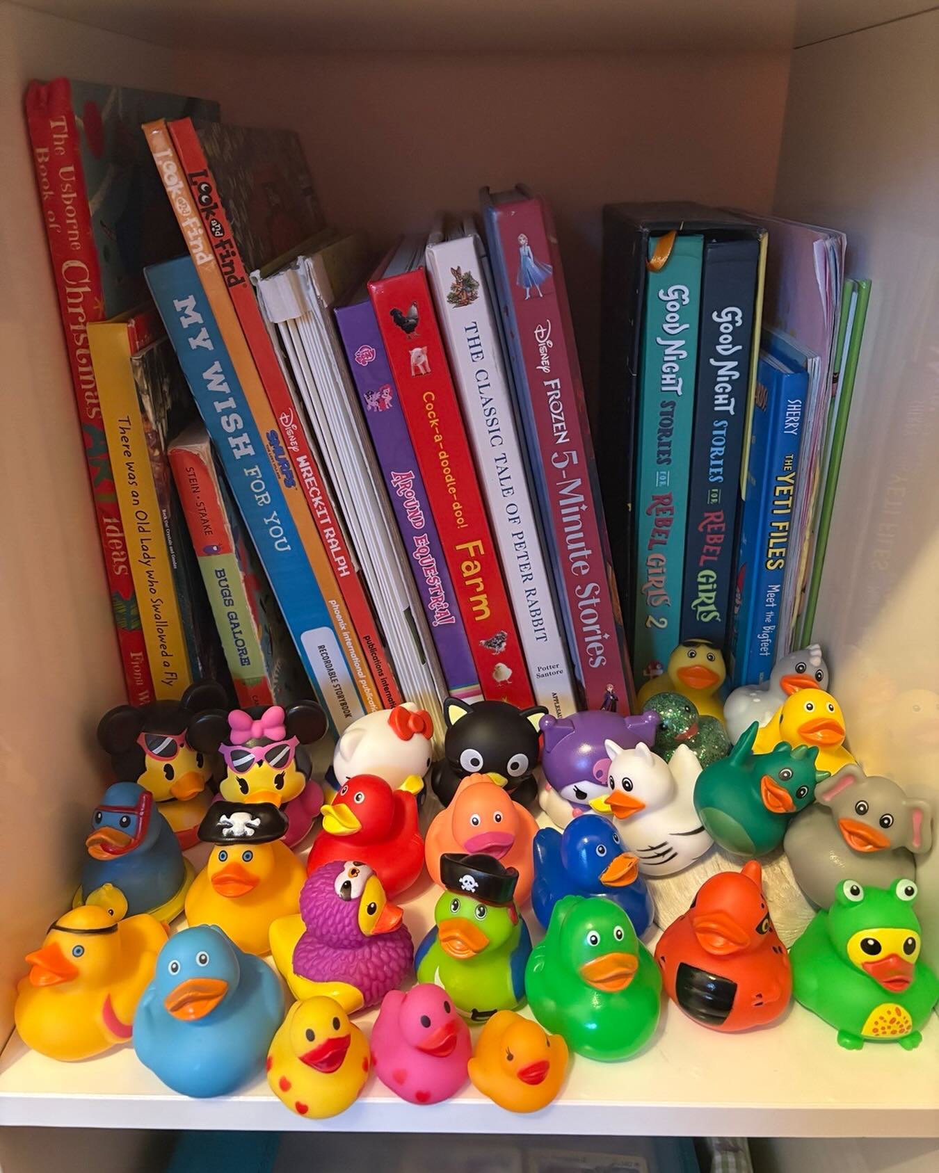 Be afraid. Be very afraid 😳 

We should have called her Maggie, because she is such a magpie.

And next she wants to glue these to my car 😱It feels a little off brand, tho, or is it? 

#duckarmy #kidswillbekids❤️ #mybaby #momlifebelike #bedtimestor