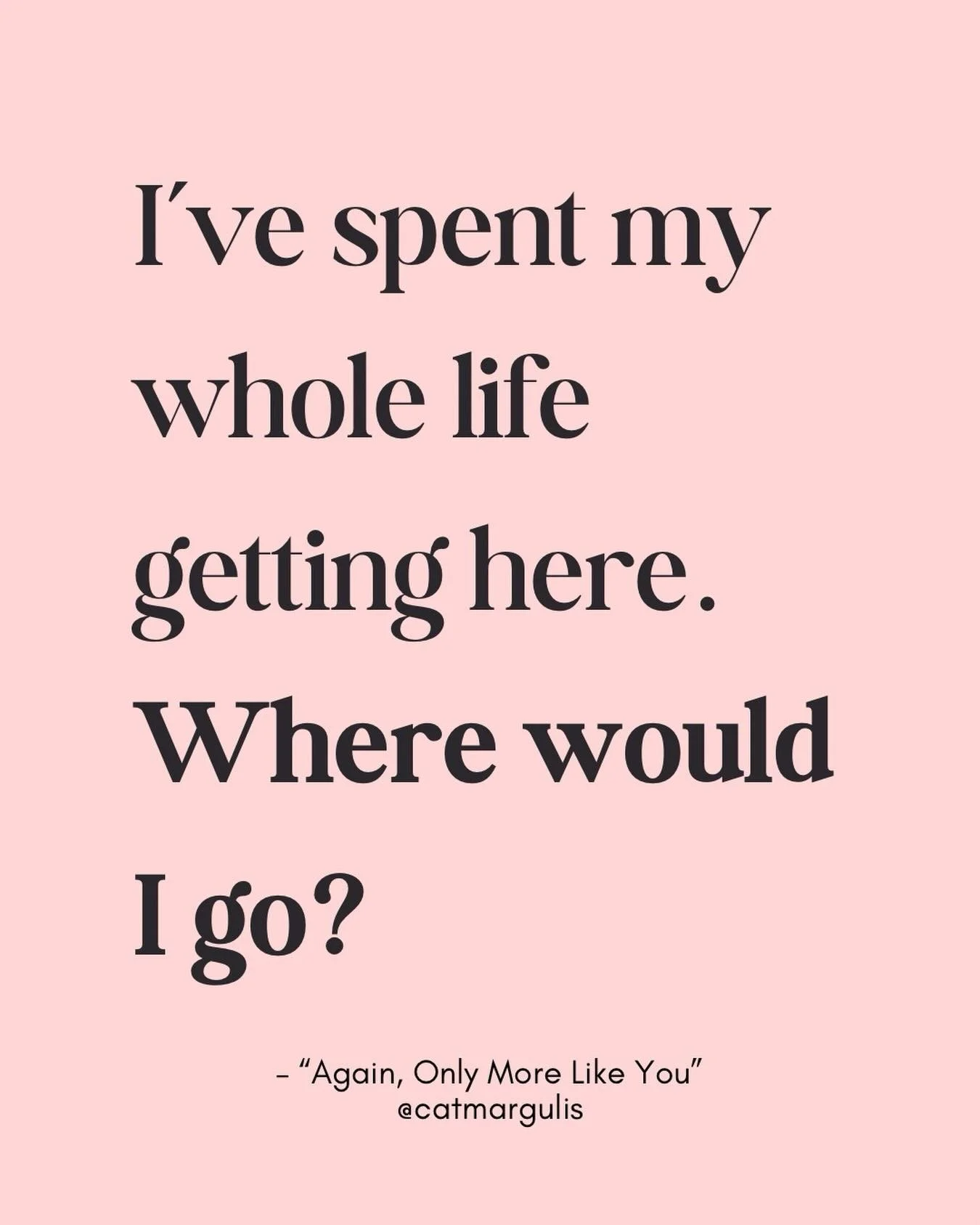 If you&rsquo;re in a &ldquo;what&rsquo;s next&rdquo; moment right now&hellip; this book is for you. 📚

Again, Only More Like You:
So far turning 40 has been a complete disaster for best friends Carmen and Ally. To make matters worse, they feel like 