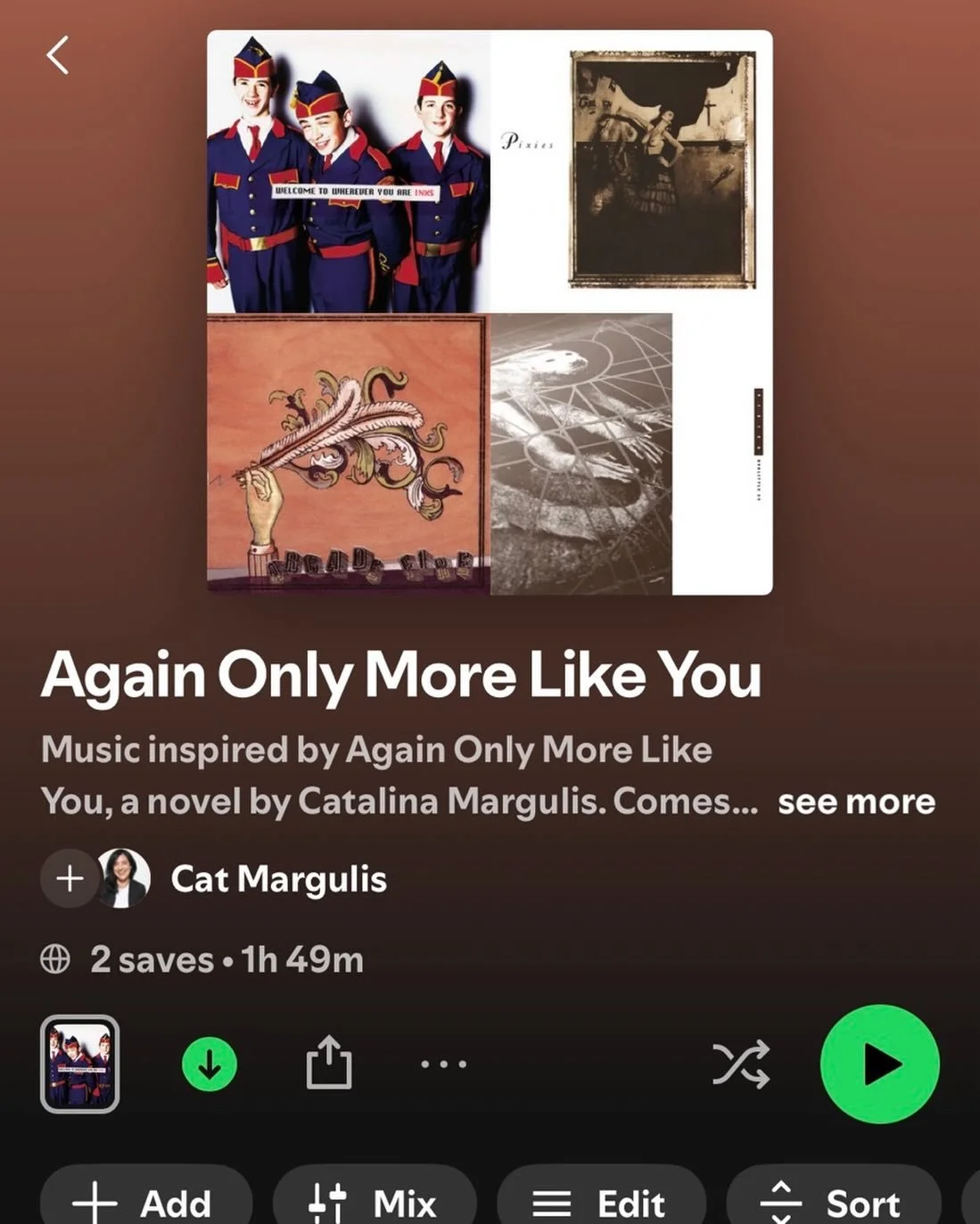 Fun fact: I used to be a college radio DJ. So you might want to check out the Spotify playlist I created for my book Again, Only More Like You. Curious to hear which songs are on your hit list. 🤩

#spotify #againonlymorelikeyou #musicismylife #vinyl