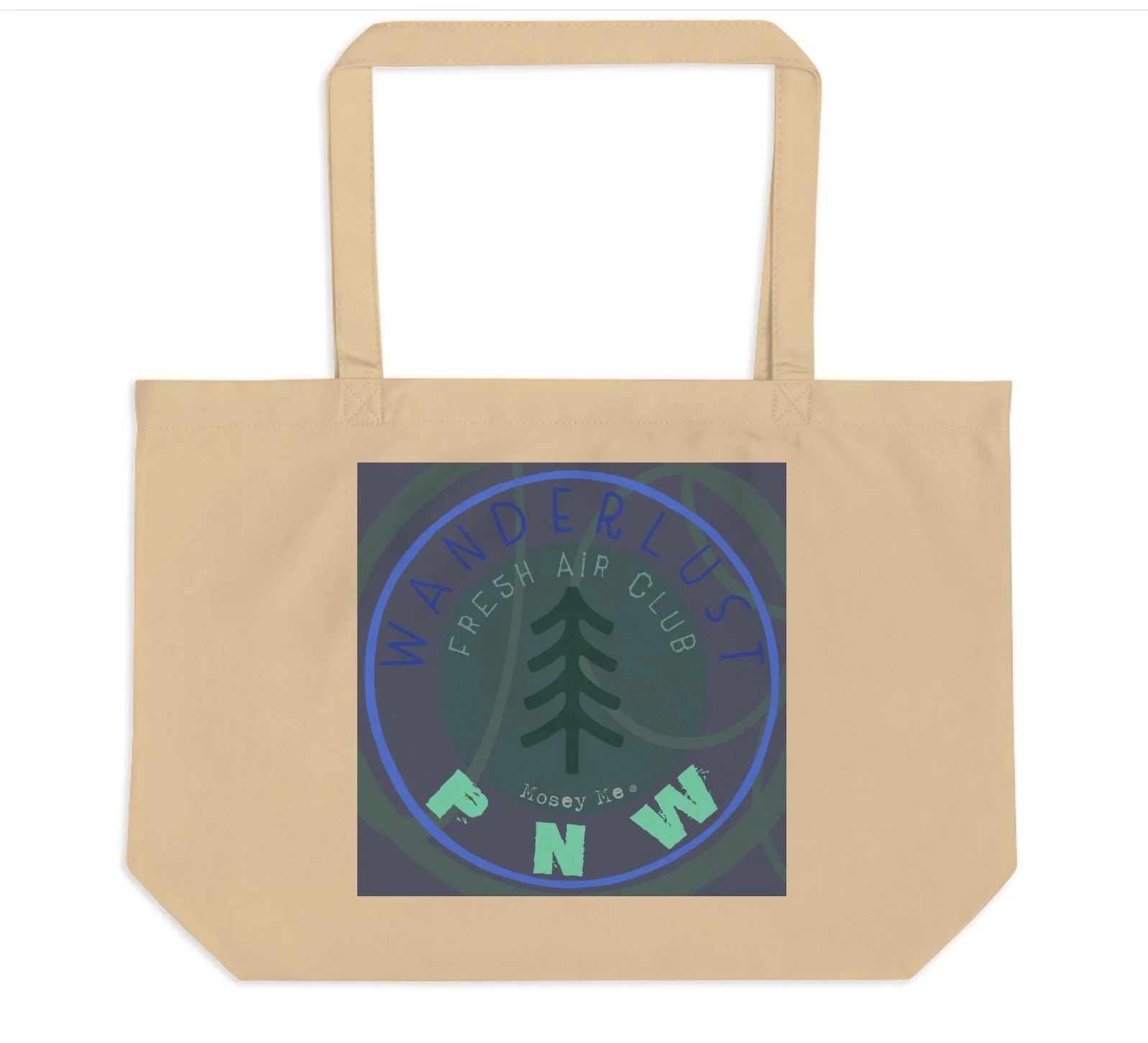 Carry All Tote Bag, Circle, Wanderlust PNW