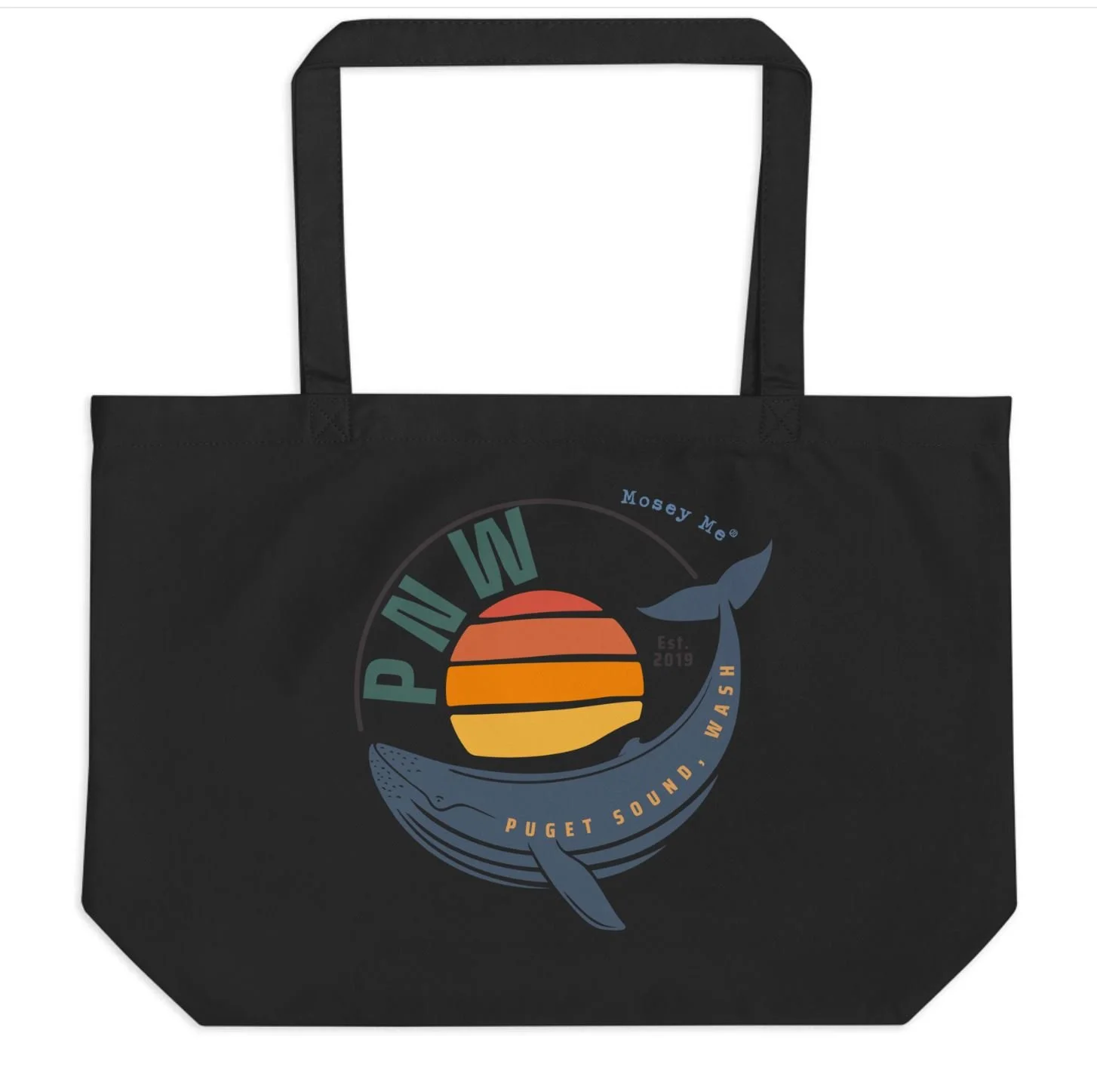 Carry All Tote Bag, Circle, Whale