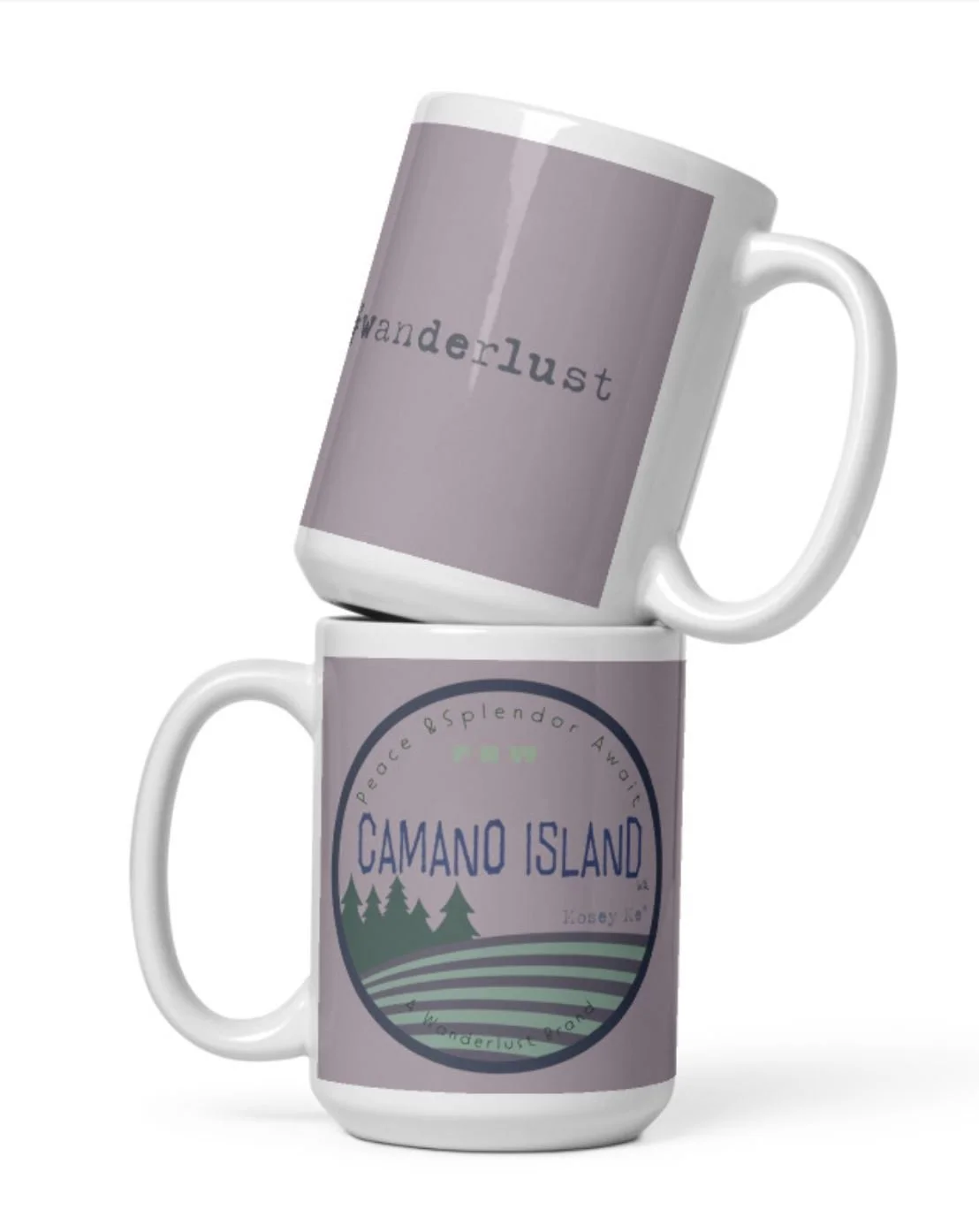 15 oz Ceramic Coffee Mug, Camano Island