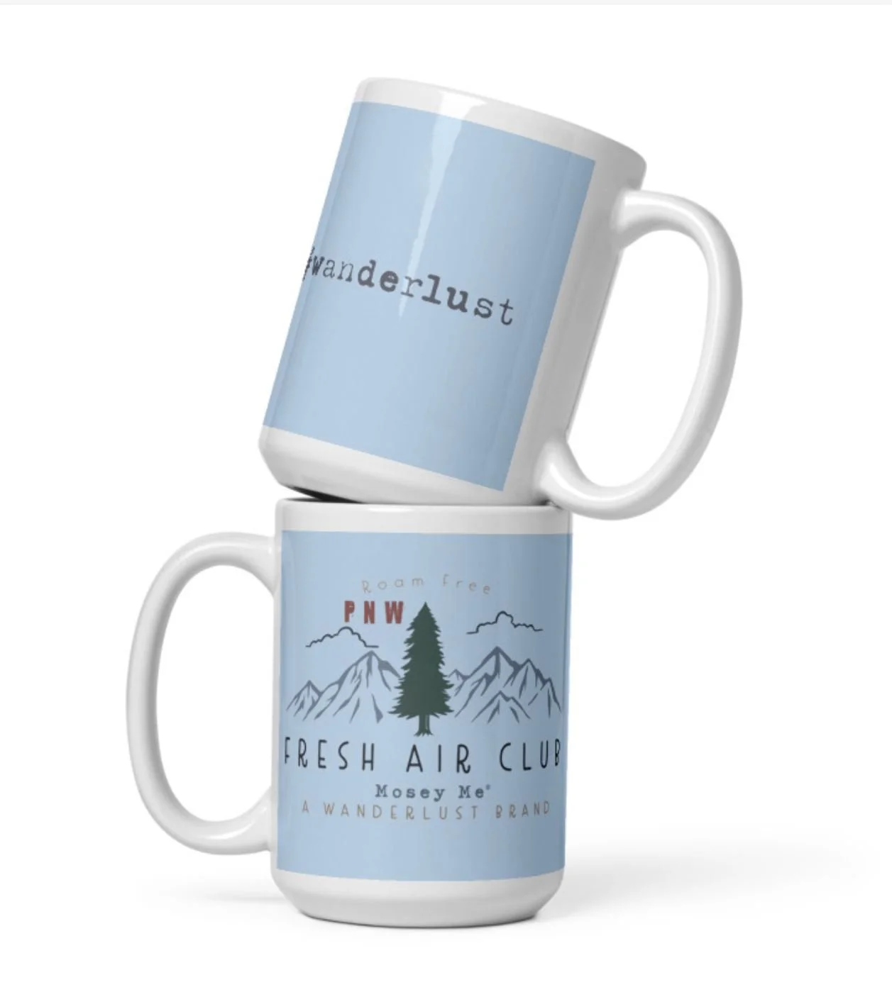 15 oz Ceramic Coffee Mug, Fresh Air Club