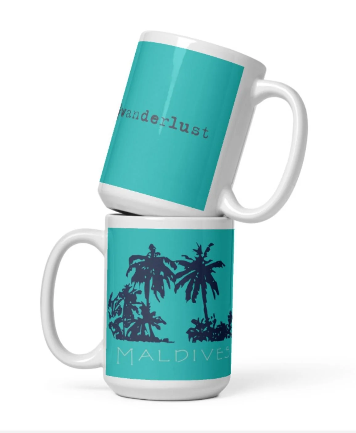 15 oz Ceramic Coffee Mug, Maldives