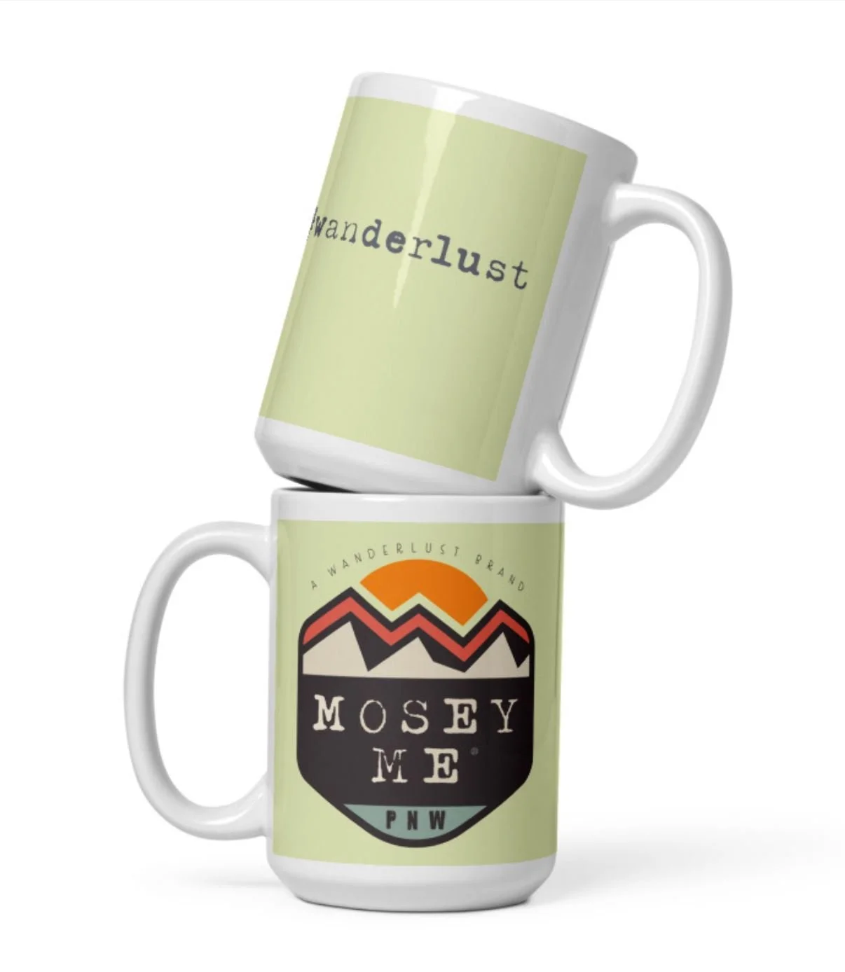 15 oz Ceramic Coffee Mug, Mosey Me PNW