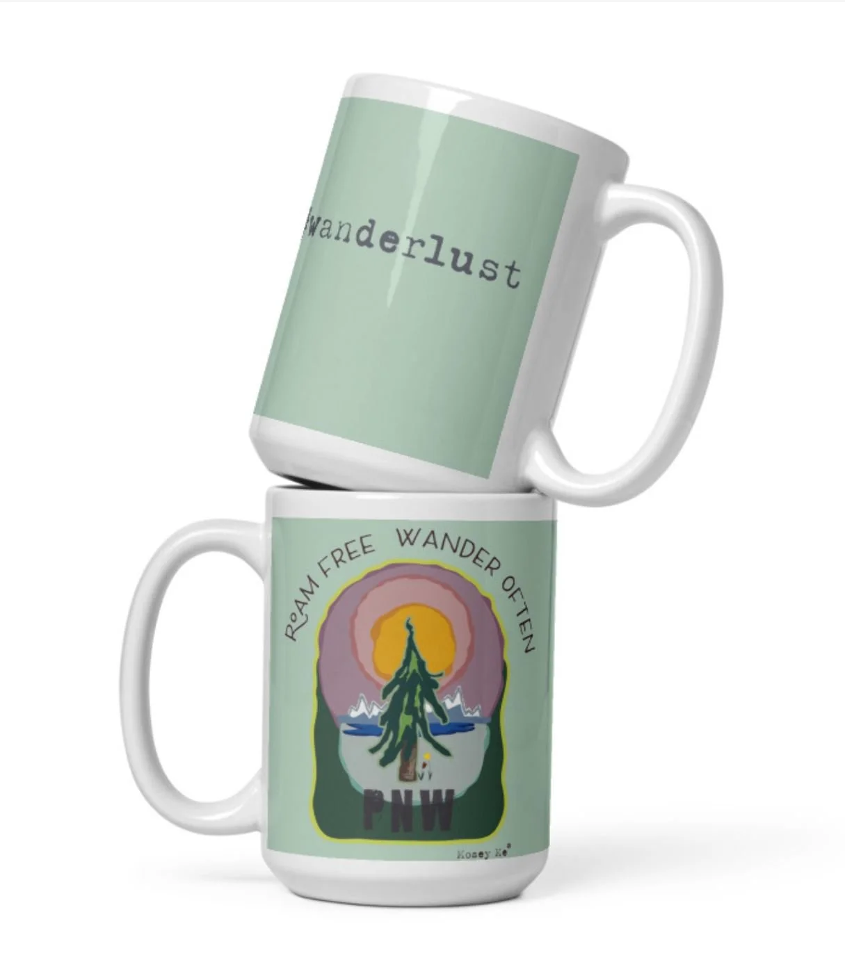 15 oz Ceramic Coffee Mug, PNW