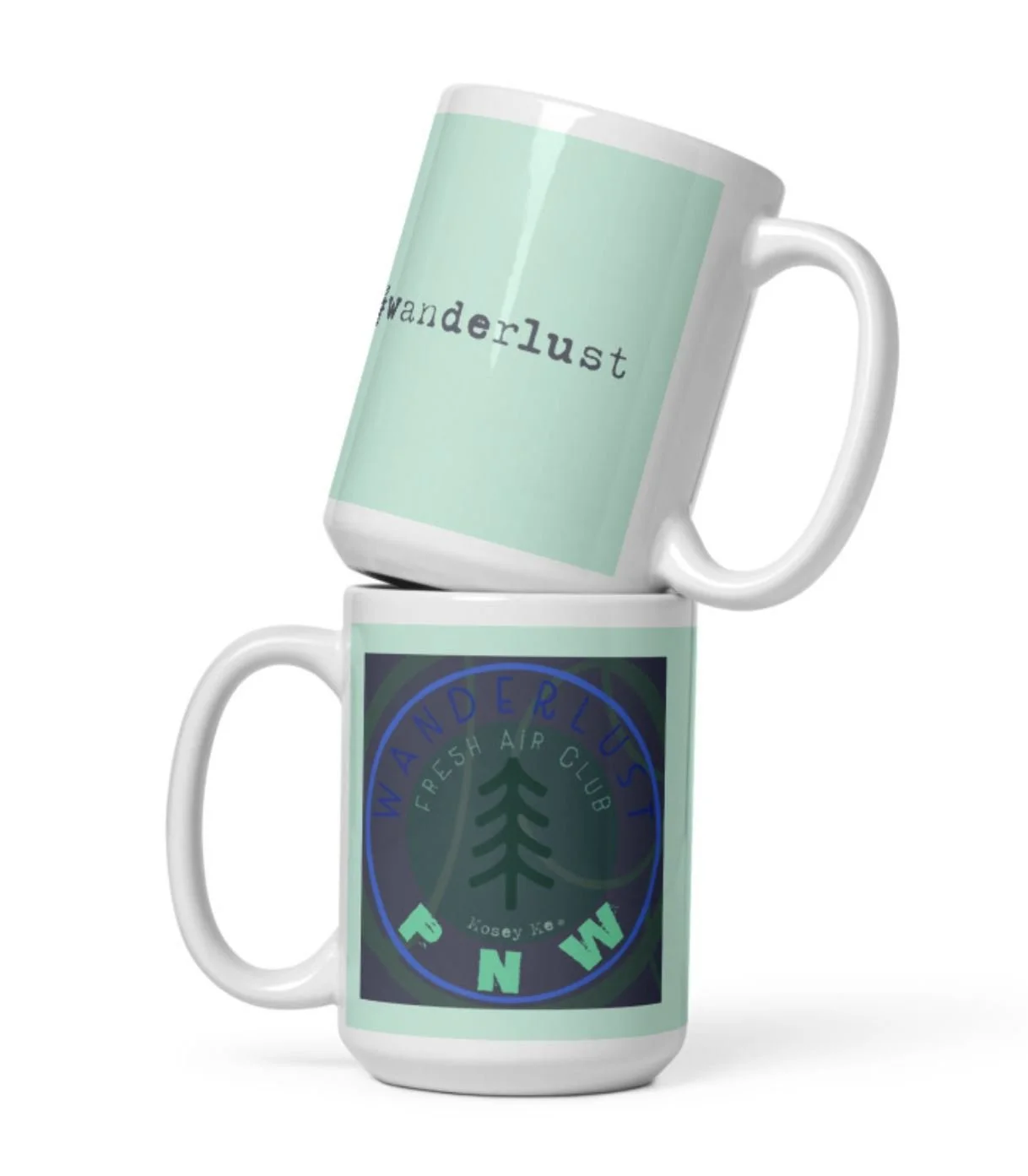 15 oz Ceramic Coffee Mug, Wanderlust PNW
