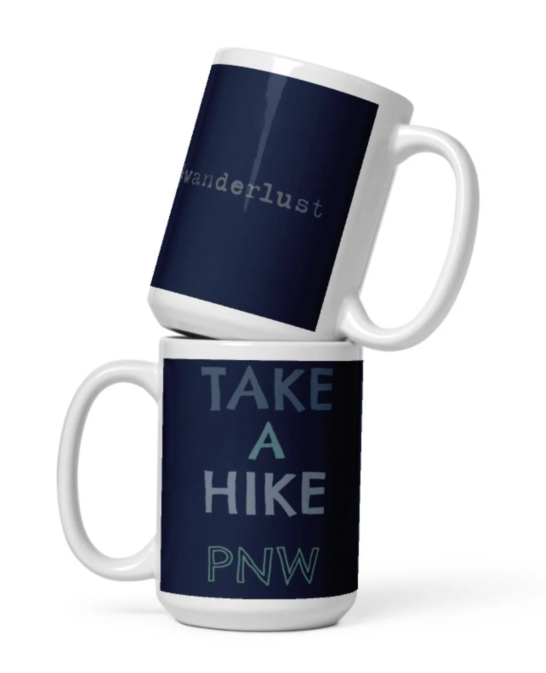 15 oz Ceramic Coffee Mug, Take A Hike PNW
