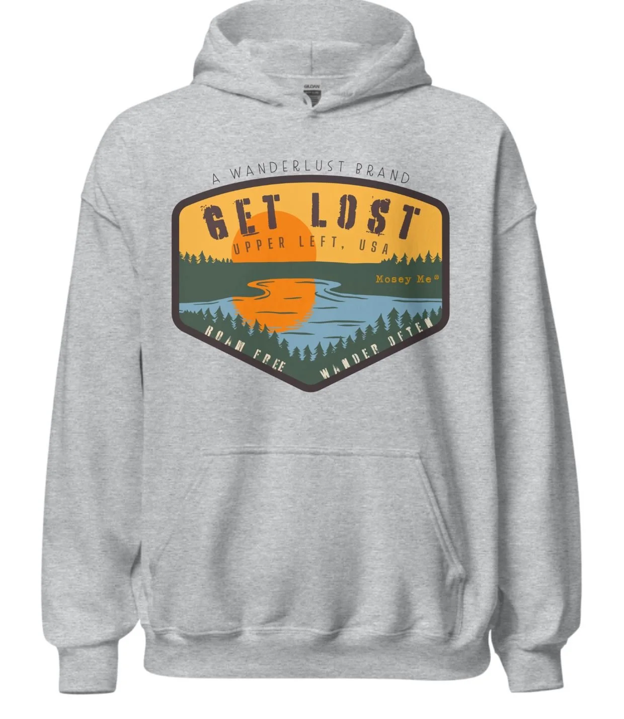 Classic Hoodie, Get Lost Upper Left