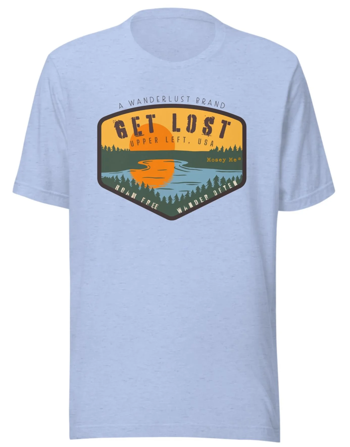 Men's Short Sleeve Tee, Get Lost Upper Left
