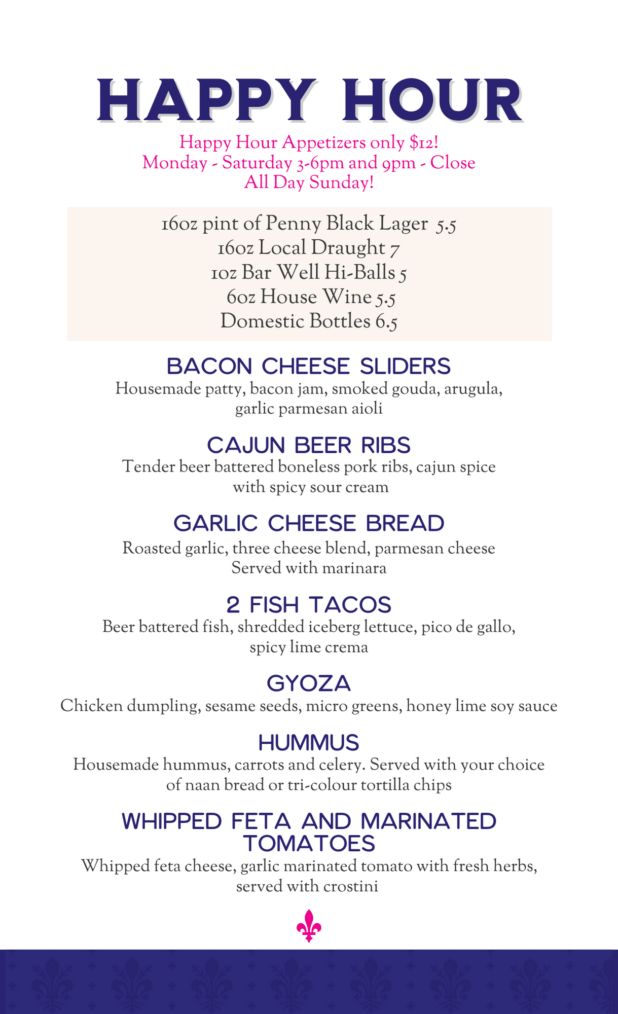 Happy Hour — Penny Black Bar + Kitchen