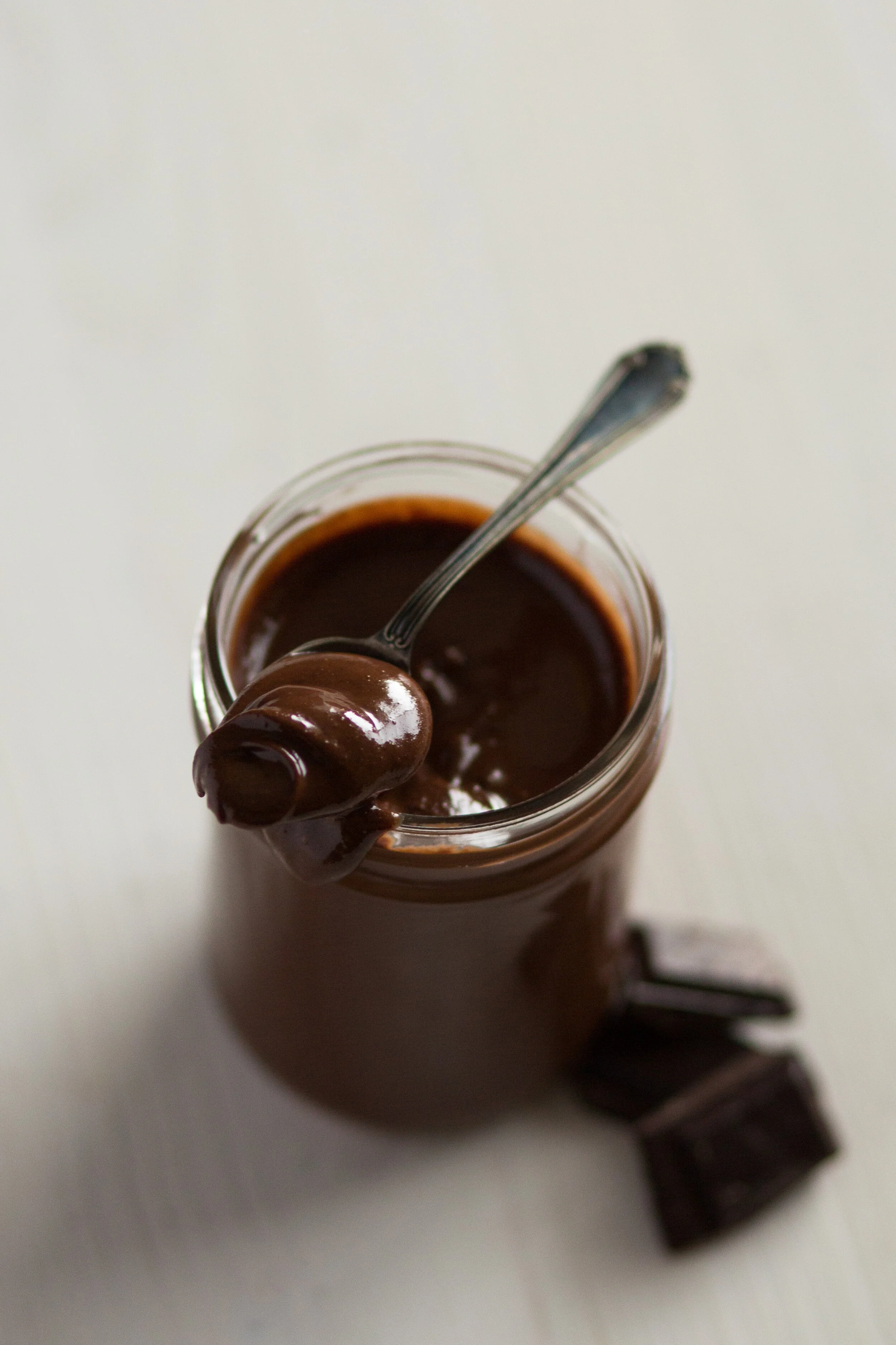 Dark Chocolate Hazelnut Spread — a little salt