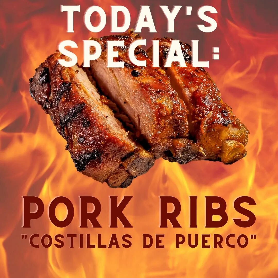 Our pork ribs are slow-cooked to perfection and then smothered in our signature salsa made with roasted tomatillos. This is a flavor explosion that you won't want to miss!

🇲🇽🇲🇽🇲🇽🇲🇽🇲🇽🇲🇽🇲🇽

&iexcl;Nuestras costillas de cerdo est&aacute;n