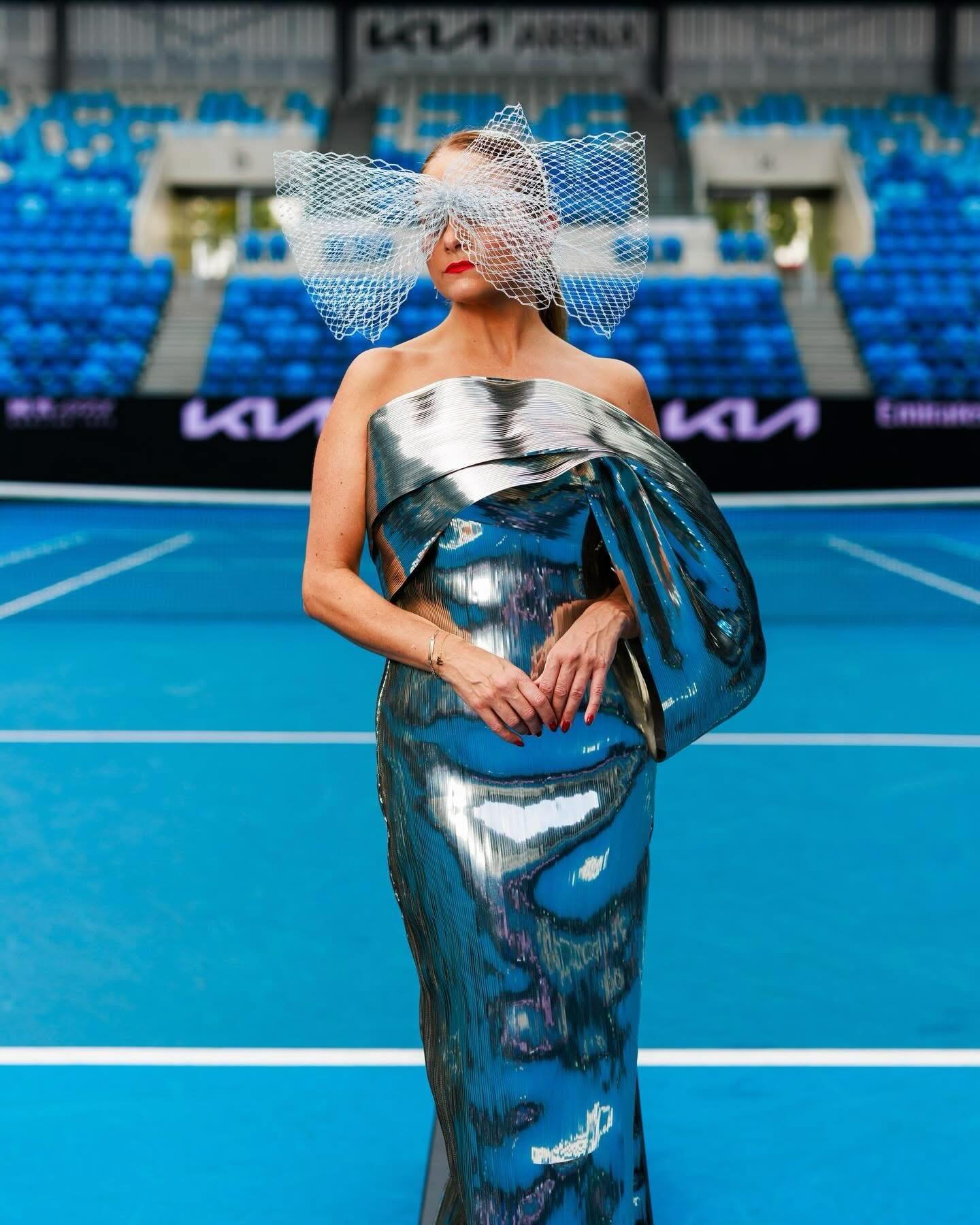 When the brief from @fashion_critical is &ldquo;Couture on the Court&rdquo; you know it&rsquo;s going to be epic!! So thrilled for FC who is the Fashion Editor at Large at this year&rsquo;s @australianopen 

She&rsquo;s absolutely slaying in this @al