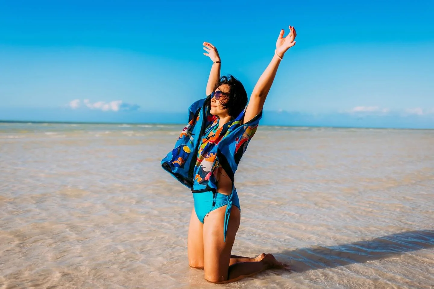 Grateful for another year frolicking around in the blue with @mariaecorpuz. 🌊✨&hearts;️