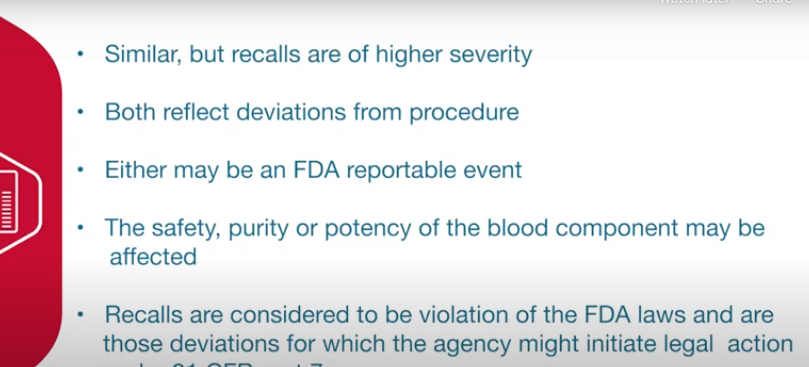 Quarantines, Recalls, Market Withdrawals and Lookbacks – Video