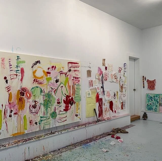 Today our dear friend Joan Snyder has allowed us a peek into her studio &ldquo;Work(s) in Progress&rdquo;...thank you @joan_snyder_art !  These are so beautifully &ldquo;in process&rdquo;...and I just have to say that the deep, rich crimson is almost