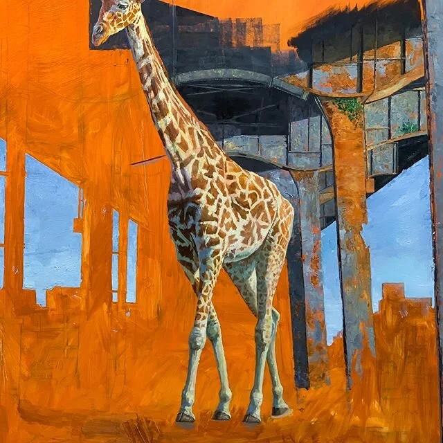 LOVE this &ldquo;Work In Progress&rdquo; by Rob Arnow!  The brush strokes in the orange areas are so rich and luscious...for us it feels like Manet is in the room a bit...We will patiently await the finished version! #workinprogress #artinisolation @