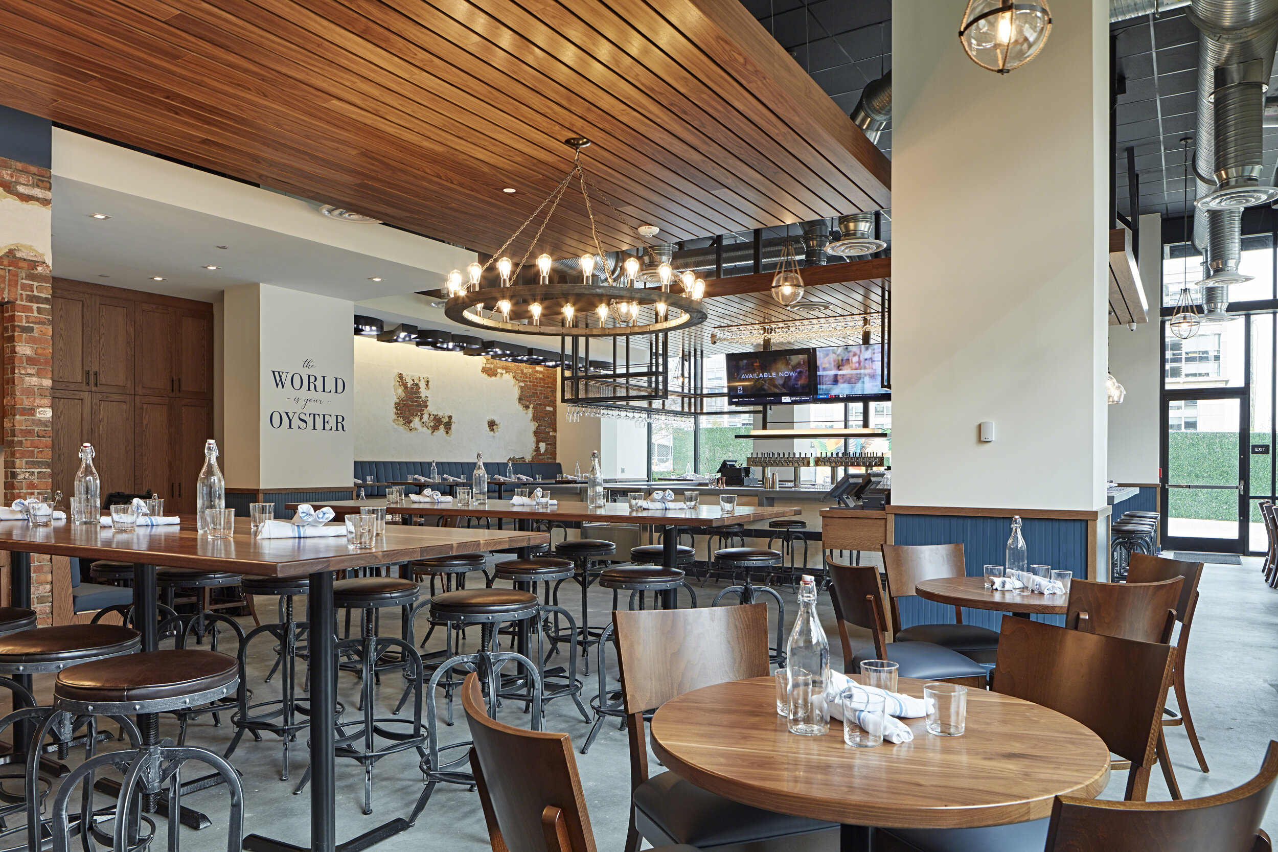 Interior photograph of the dining room of King Street Oyster Bar located at 22 M Street, Washington, D.C.