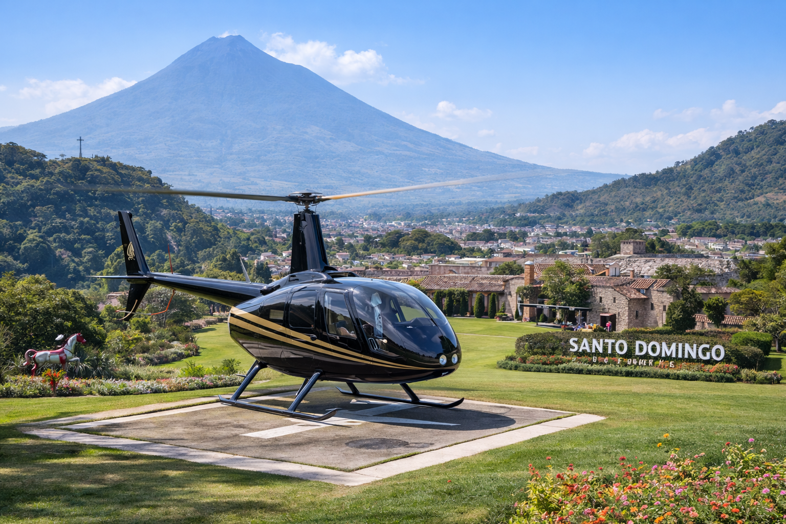 Helicopter Transfer - Antigua Guatemala to Guatemala City (including Volcano Tour)