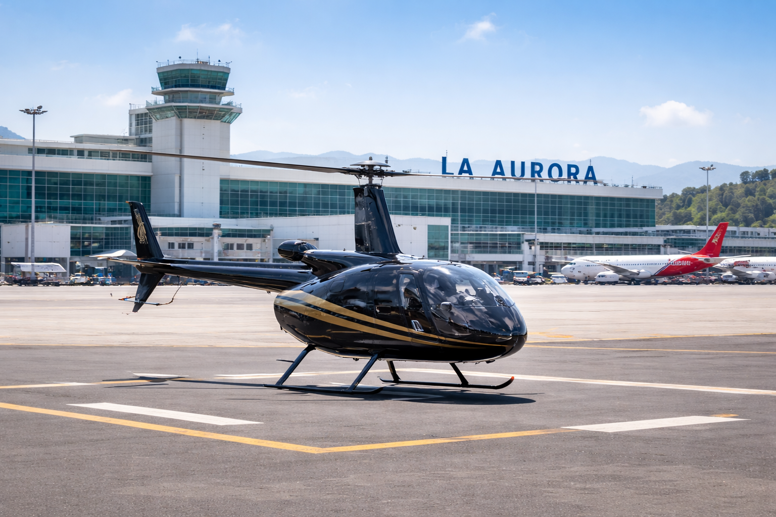 Helicopter Transfer - Guatemala City to Antigua Guatemala (including Volcano Tour)