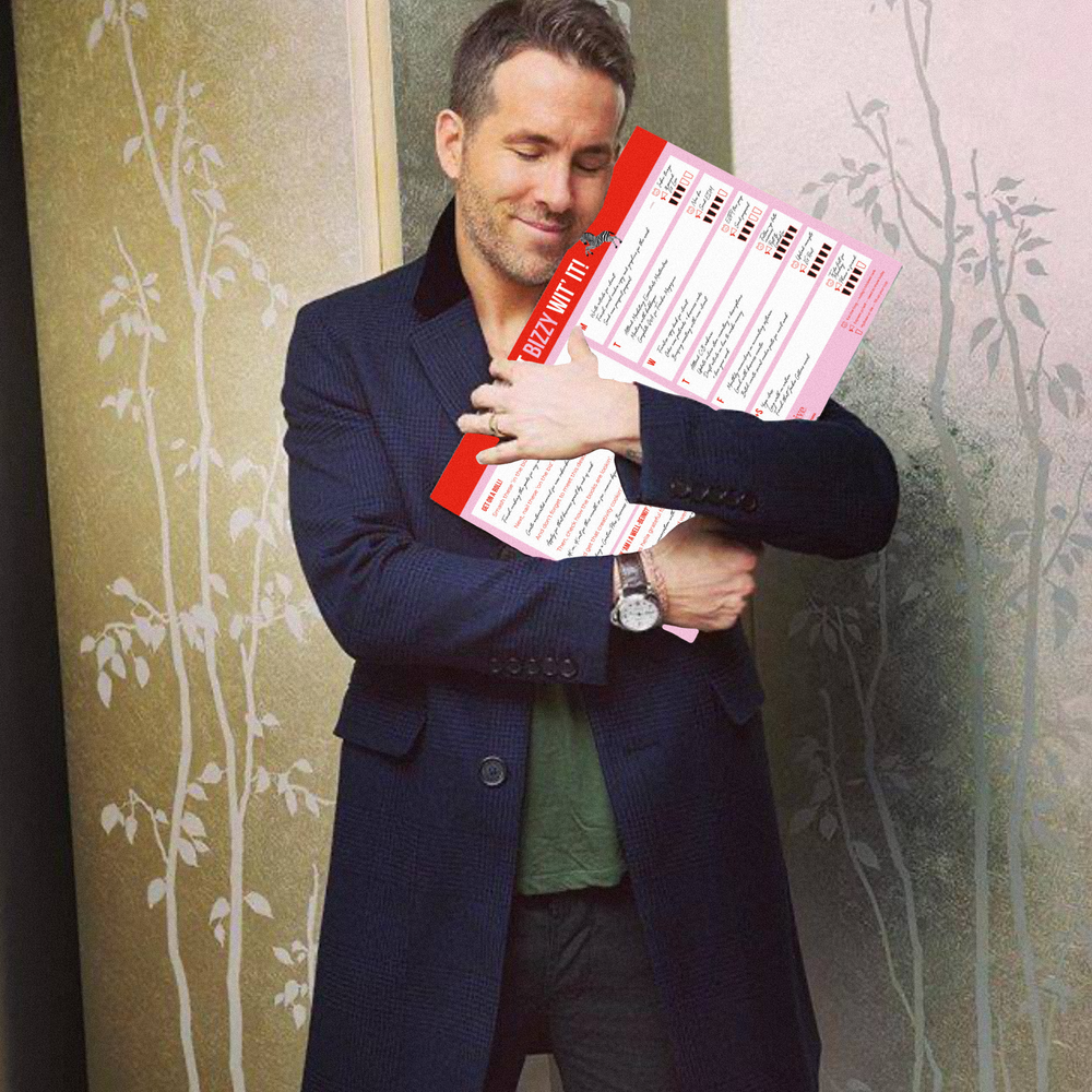 Ryan Reynolds Cradles Notepad